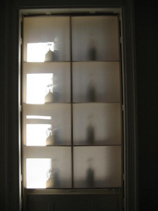 Device for Observing Sun and Shadow, wood, translucent paper and radiometers. As